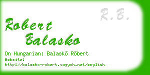 robert balasko business card